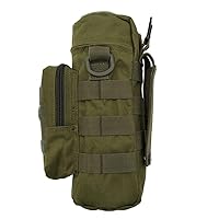 Outdoor Tactical Bag Adjustable Tactical Water Bottle Pouch Foldable MOLLE Water Bottle Holder Attachment Carrier for Backpack Waist Bag Belt Black, Hiking Waist Packs