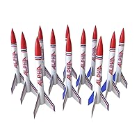 1756 Alpha Flying Model Rocket Bulk Pack (Pack of 12) | Intermediate Level Rocket Kit |Soars up to 1000 ft. | Step-by-Step Instructions | Science Education Kits | Great for Teachers, Youth Group Lead