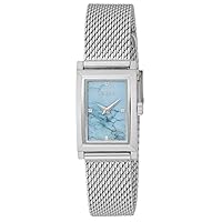 FURLA Baguette Shape Silver Tone Stainless Steel Bracelet Watch (Model: WW00034002L1)