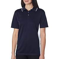 UltraClubs Women's ULTC-8406L-Cool & Dry Sport Two-Tone Polo, red/White 2X-Large