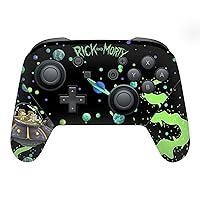 Officially Licensed Rick and Morty The Space Cruiser Graphics Vinyl Sticker Gaming Skin Decal Cover Compatible with Nintendo Switch Pro Controller