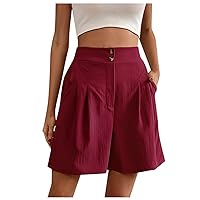 Shorts for Women Plus Size Shorts for Women Tummy Control Shorts for Women Trendy High Waisted Casual Dressy
