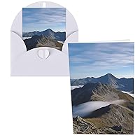 Greeting Cards Summits and ridges Thank You Cards with Envelopes Happy Birthday Card 4x6 Inch Minimalistic Design Thank You Notes for All Occasions Birthday Thank You Wedding