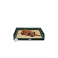 Wag Premium Pet Dog Bed | Multi Layer Construction with Cooling Energy Gel and Copper Infusion | Machine Washable Cover and Water Resistant Inner Liner | Medium, Pine Green