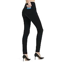 Women's Yoga Dress Pants Skinny Leg Work Pants Pull on Stretch Pant for Women with Pockets