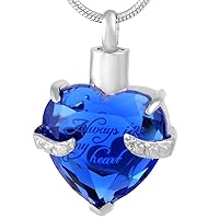memorial jewelry Cremation Urn Necklace for Ashes Always in My Heart Jewelry（Heart）
