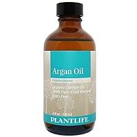 Plantlife Argan Carrier Oil - Cold Pressed, Non-GMO, and Gluten Free Carrier Oils - for Skin, Hair, and Personal Care - 4 oz