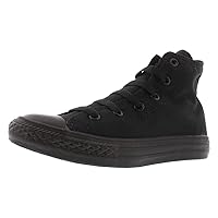 Converse Chuck Taylor All Star Canvas High Top Sneaker, black monochrome, 10.5 M US Little Kid