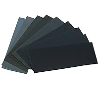 HSYMQ 24PCS Sand Paper Variety Pack Sandpaper 12 Grits Assorted for Wood Metal Sanding, Wet Dry Sandpaper 120/150/180/240/320/400/600/800/1000/1500/2500/3000 Grit