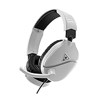 Turtle Beach Recon 70 Multiplatform Gaming Headset for PS5, PS4, Xbox Series X|S, Xbox One, Nintendo Switch, PC & Mobile w/ 3.5mm Wired Connection - Flip-to-Mute Mic, 40mm Speakers, Lightweight- White