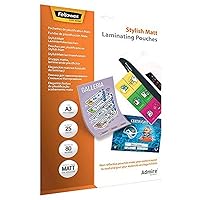 Fellowes A3 80 Micron Admire Stylish Matt Laminating Pouch (Pack of 25)