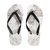 Vantaso Slim Flip Flops for Women Natural White Marble Yoga Mat Thong Sandals Casual Slippers