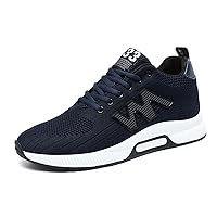 Men Elevator Sneakers Invisible Height Increasing 2.4 Inches Taller Women Mesh Breathable Sports Outdoor Lace up