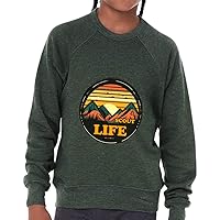 Scout Life Kids' Raglan Sweatshirt - Landscape Sponge Fleece Sweatshirt - Mountain Sweatshirt