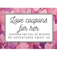 Love coupons for her with 35 colored redeemable vouchers [Pre-made and Blank]