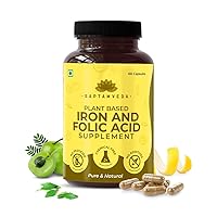 Natural Iron and Folic Acid with Vitamin C 60 Veg Capsules