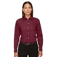 Ladies' Crown Woven Collection™ Solid Broadcloth 4XL BURGUNDY