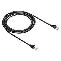 Amazon Basics RJ45 Cat 6 Ethernet Patch Cable, 10Gpbs High-Speed Cable, 250MHz, Snagless, 10 Foot, Black For Printer
