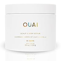 OUAI Scalp & Body Scrub, St. Barts - Foaming Coconut Oil Sugar Scrub and Gentle Scalp Exfoliator Cleanses, Removes Buildup, and Moisturizes Skin - Paraben, Phthalate and Sulfate Free Body Care (8.8oz)