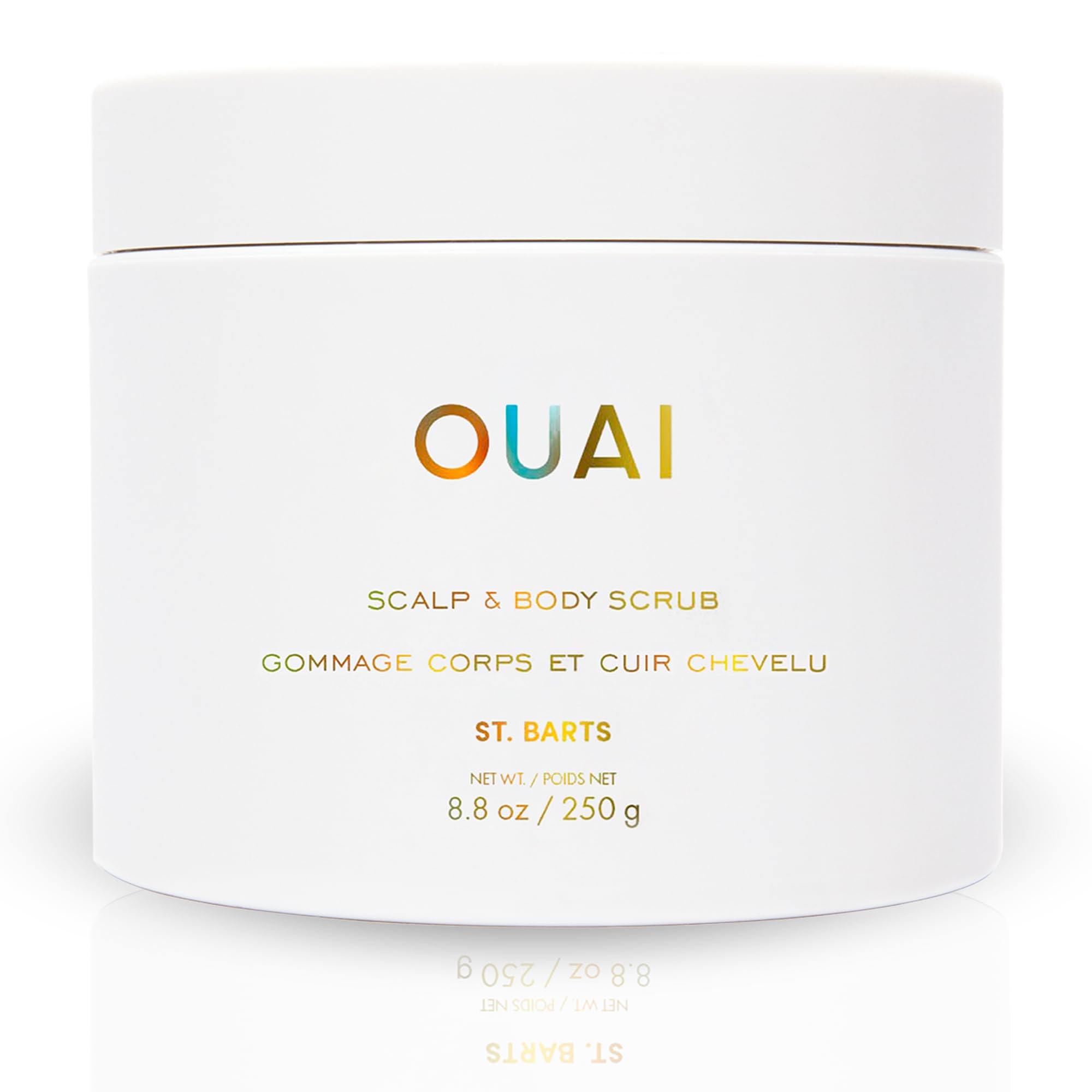 OUAI Scalp and Body Scrub, St. Barts - Deep-Cleansing Sugar Scrub for Hair and Skin - Exfoliates & Moisturizes - 8.8 oz
