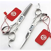 Hair Cutting Scissors Kits Comes with Gems Stainless Steel Hairdressing Shears Set Barber/Salon/Home Shears Kit for Men Women