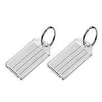 Extra Strength Key Tag with Split Ring; Clear, 2 Pack (20402)