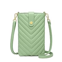 Leather Shoulder Bag for Men Women Small Fashion Vertical Fresh And Sweet Shoulder Bag Canvas Shoulder (Green, One Size)