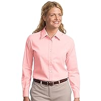 Port Authority L608 Ladies Long Sleeve Easy Care Shirt - Classic Light Pink - 4XL