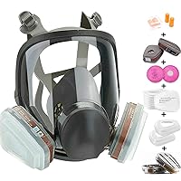 Full Face Respirator Reusable Full Face Wide Field of View For Respirator Painting Welding Woodworking Other Work Protection