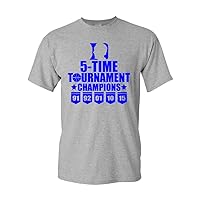 5-Time Tournament Champions Coack K Adult T-Shirt Tee