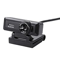ELECOM Web camera with built-in microphone 5million pixels high definition glass lens [Black] UCAM-C750FBBK (Japan Import)