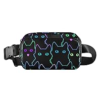 Cat Fanny Pack for Women Mini Belt Bag with Adjustable Strap Waterproof Waist Packs Small Pouch Crossbody Bags for Hiking Running Cycling Traveling
