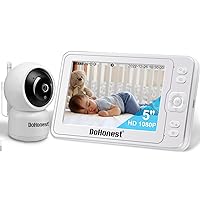 DoHonest Baby Monitor with Rotating 360 Camera and Audio - No WiFi Portable 5