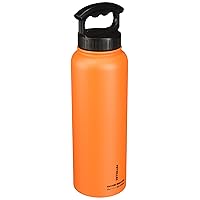 Double Wall Vacuum Insulated Water Bottle, Stainless Steel, Wide Mouth with Three Finger Cap