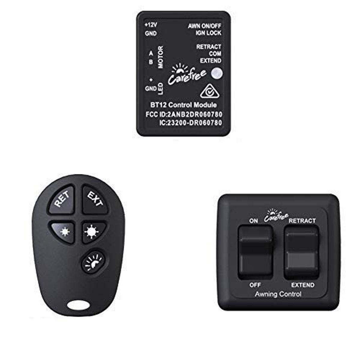 CAREFREE 901600 Connects BT12 Wireless RV Awning Bluetooth Control System with Remote, Black