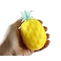 1 Large Pineapple Soft Fluff- Filled Fruit Squeeze Stress Balls - Squishy Toy - Sensory Fidget Squeezey Sensory Squeeze Balls OT Random Color