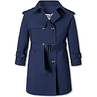 Betusline Boys Trench Coat Double Breasted Classic Belted Outwear Jacket Dress Coats