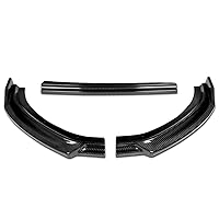 DNA MOTORING 2-PU-686-R-RCF Resin Carbon Fiber Front Lip 3Pc with Vertical Stabilizers Compatible with 17-20 Audi A3 S3