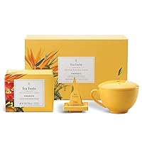Tea Forte Paradis Gift Set with Cafe Cup, Tea Tray and 10 Handcrafted Pyramid Tea Infuser Bags