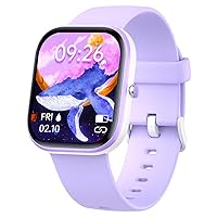 Kids Smart Watch for Girls,IP68 Waterproof Kids Fitness Tracker Watch with 1.5 Inch DIY Face,Heart Rate Sleep Monitor,19 Sport Modes,Calories Counter,Alarm Clock,Great Gifts for Children 6+ (Purple)