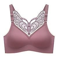 Womens Large Size Butterfly Beauty Back Wrap Breast Latex No Steel Ring Ice Silk Sports Bra Bras for Women