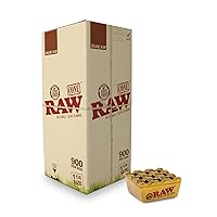 RAW Metal Ashtray - Gold + RAW Organic 1 1/4 Pre Rolled Cones Bulk - 900 Cones