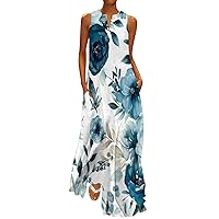 Beautiful Dresses for Women Suitable Dress for Women Summer Women Loose Elegant Long Dress Sleeveless Split