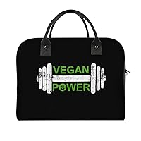 Vegan Power Dumbbel Travel Tote Bag Large Capacity Laptop Bags Beach Handbag Lightweight Crossbody Shoulder Bags for Office