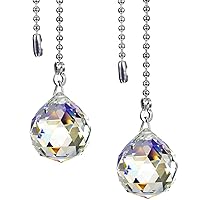 Poolan Clear Crystal Bead Necklace Style E