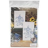 Tobin Blue Rose Stamped for Embroidery Towels 30.00