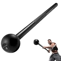 Yes4All Steel Mace Bell for Strength Training - Support Full Body, Muscles, Shoulder, Grips & Forearms Workouts to Rehabilitation, Stretching 5, 7, 10, 15, 20, 25, 30lb For Woman & Man