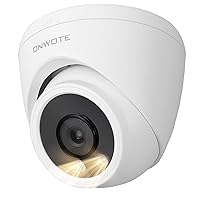 ONWOTE 6MP PoE IP Camera, Smart AI Human Vehicle Detection Activate Bright Spotlights, 122° Wide Viewing Angle, Indoor/Outdoor, 100ft IR, Add on Camera