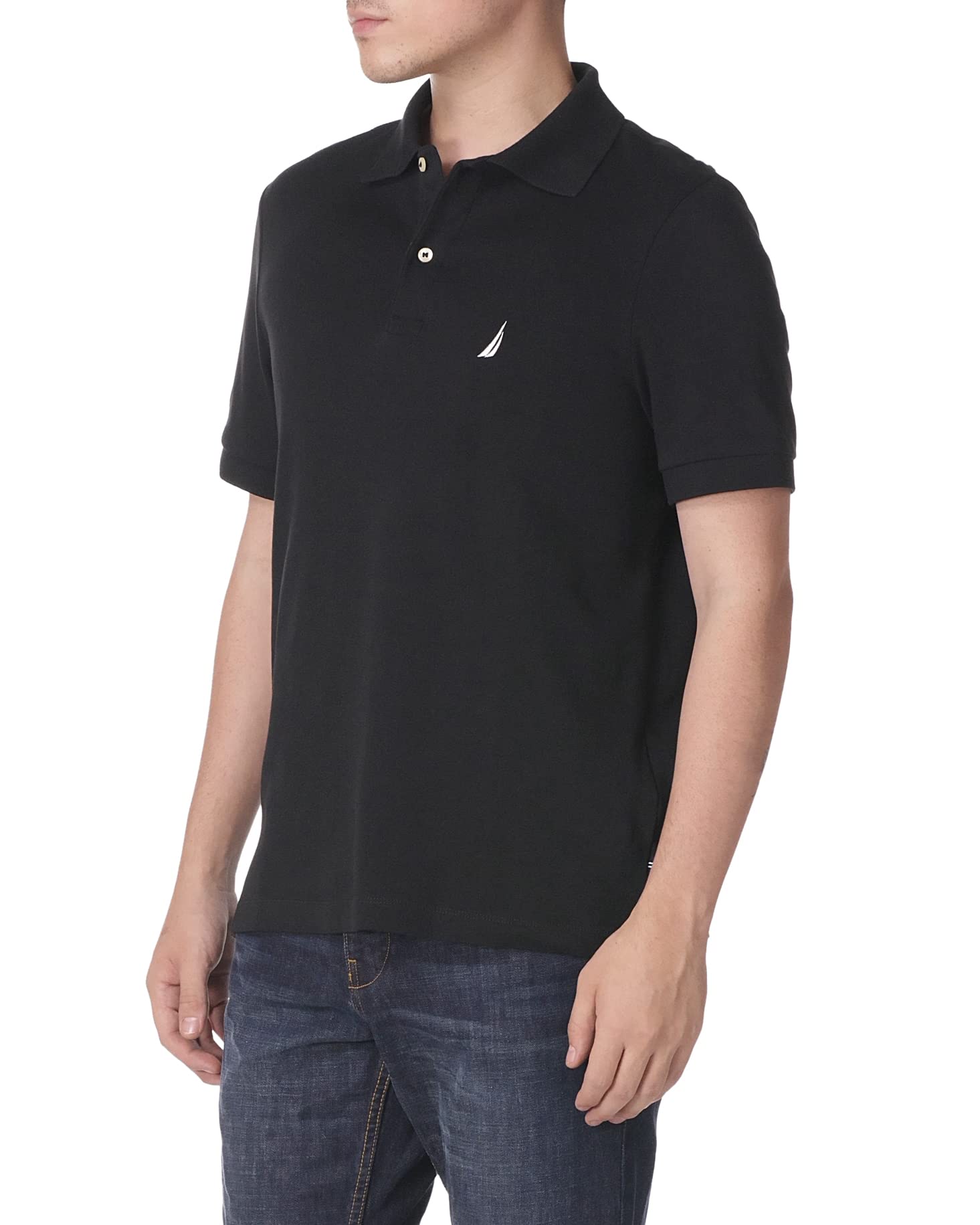 Nautica Men's Classic Fit Short Sleeve Solid Soft Cotton Polo Shirt