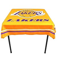 WinCraft Los Angeles Lakers Logo Tablecloth and Square Table Cover Overlay